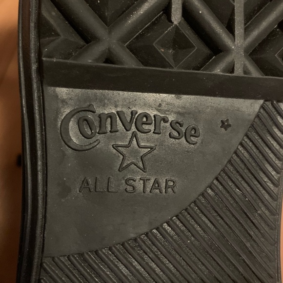 Converse all black leather combat boot Moto style - Picture 5 of 6